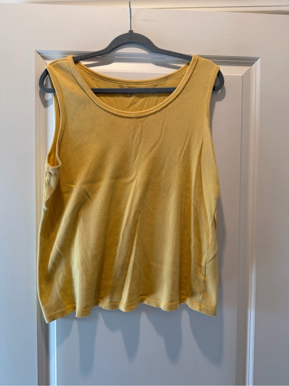 Laura Scott Sunny Yellow Scoop Neck Tank Top